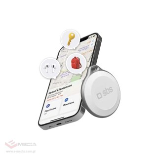 Lokalizator SBS Track My Circle wodoodporny IP65 kompatybilny z Apple Find My - biały