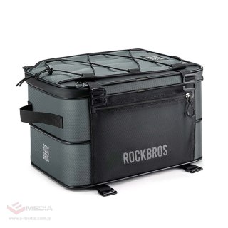 Torba rowerowa Rockbros A30 ROAD TO SKY składana na bagażnik 15-30 l - szara