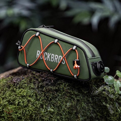 Torba rowerowa Rockbros TL004 ROAD TO SKY 0,7 l na ramę wodoodporna - zielona