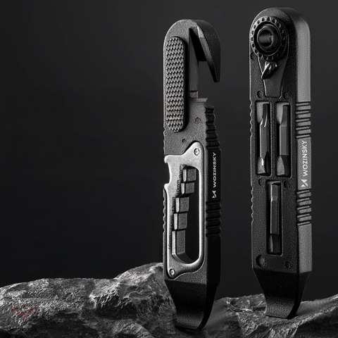 Zestaw kluczy Wozinsky WZK-L2 14w1 narzędzia rowerowe multitool imbusy łyżki do opon - czarny