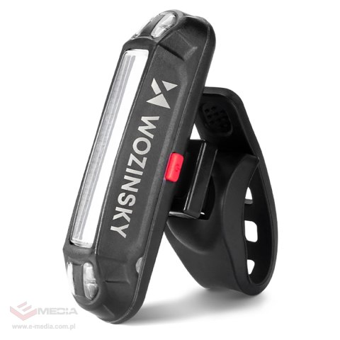 Zestaw lampek rowerowych Wozinsky WSBLB2 przednia (400 lm) USB-C i tylna USB micro - czarny