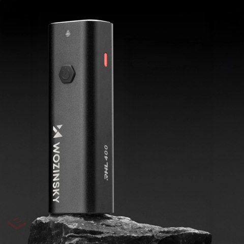 Zestaw lampek rowerowych Wozinsky WSBLB2 przednia (400 lm) USB-C i tylna USB micro - czarny