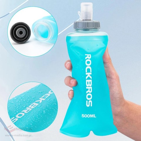Bukłak Rockbros 35210027001 soft flask miękki bidon do biegania 500 ml - jasnoniebieski