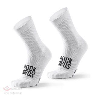 Skarpetki kolarskie Rockbros 49210016001 ROAD TO SKY 43-46 cm - białe