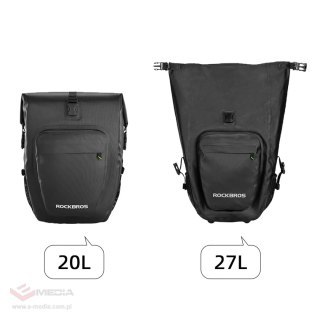 Torba na bagażnik Rockbros AS-001 wodoodporna 27 l - czarna