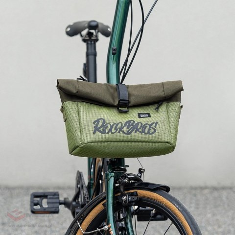 Torba rowerowa Rockbros W020-1 na kierownicę składana - zielona