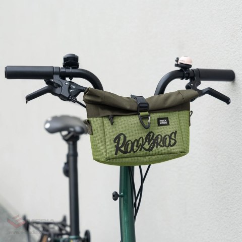 Torba rowerowa Rockbros W020-1 na kierownicę składana - zielona