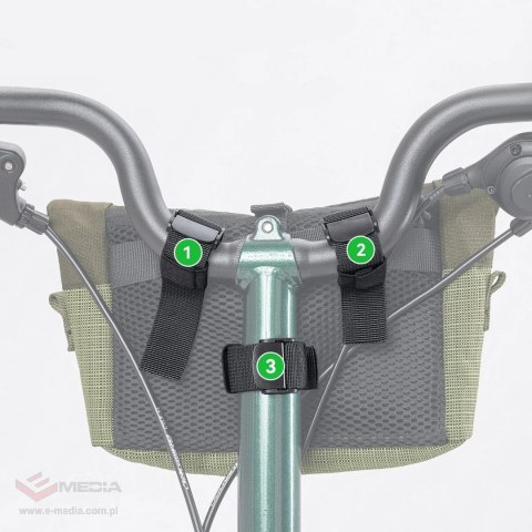 Torba rowerowa Rockbros W020-1 na kierownicę składana - zielona