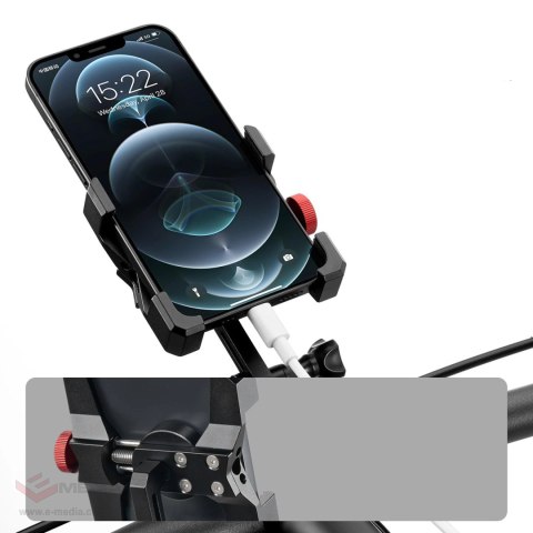 Uchwyt na telefon Rockbros 25210039002 zaciskowy na kapsel sterów - czarny