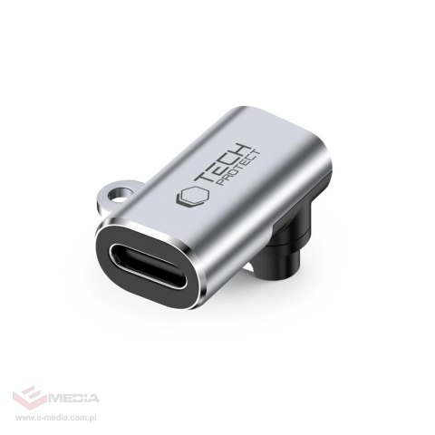 Adapter kątowy Tech-Protect Ultraboost USB-C do zegarka Garmin - szary