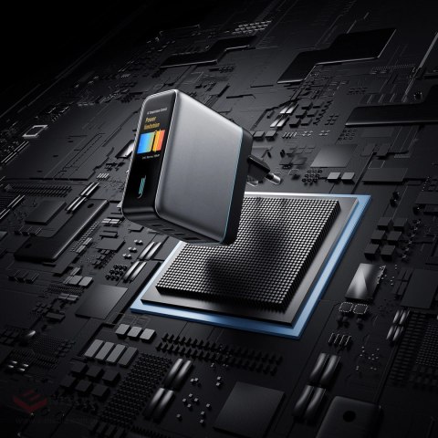 Ładowarka sieciowa Cuktech AD1204U 120 W z wyświetlaczem i kablem USB-C - srebrna