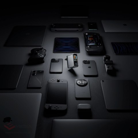 Ładowarka sieciowa Cuktech AD1204U 120 W z wyświetlaczem i kablem USB-C - srebrna