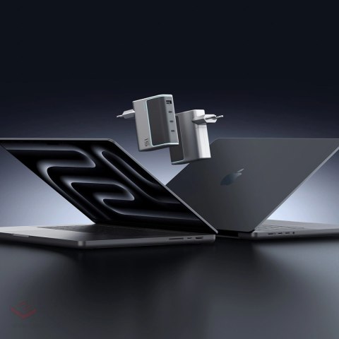 Ładowarka sieciowa Cuktech AD1404UEU 140 W GaN 3x USB-C + USB-A z kablem USB-C - szara