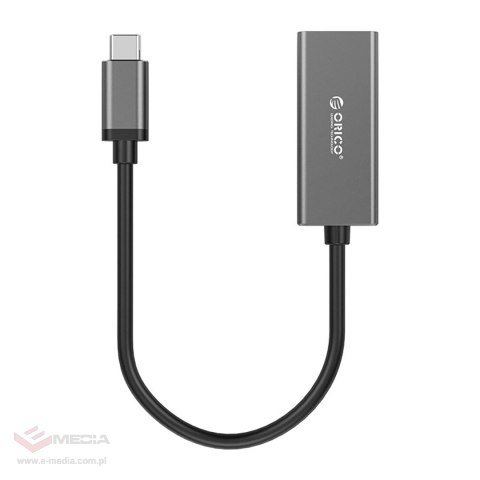 Adapter sieciowy Orico XC-R45-V1 USB-C do RJ45 Gigabit Ethernet 1 Gbps - czarny