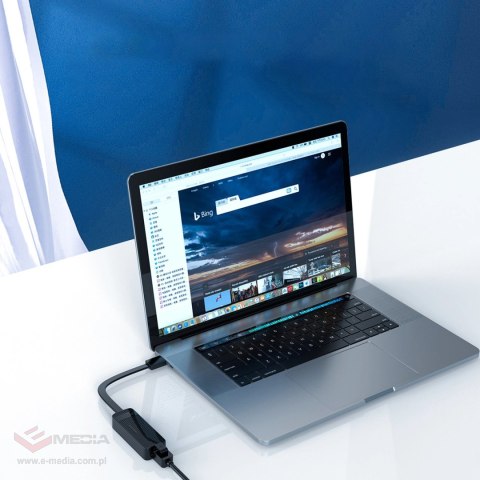 Adapter sieciowy Orico UTK-U3 USB-A 3.0 do RJ45 Gigabit Ethernet 1 Gbps - czarny