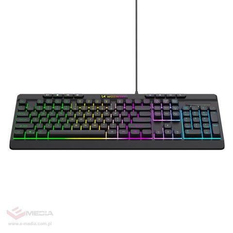 Klawiatura przewodowa Wozinsky WKG-1044 gamingowa membranowa z podświetleniem RGB - czarna