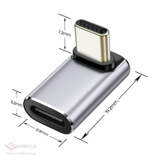 Adapter kątowy Tech-Protect Ultraboost AA03 USB-C - szary