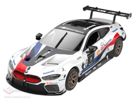 BMW M8 GTE biały RASTAR model 1:18 Zdalnie sterowane auto + Body kit + Pilot 2,4 GHz