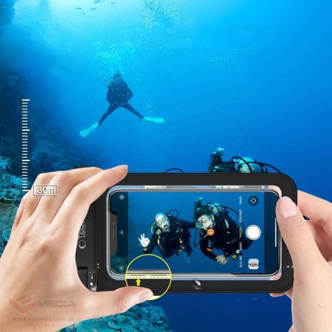 Pokrowiec Tech-Protect Waterproof Case UWC9 wodoodporny na urządzenia do 8.9" - czarno-pomarańczowy