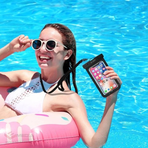 Pokrowiec Tech-Protect Waterproof Case UWC9 wodoodporny na urządzenia do 8.9" - czarno-pomarańczowy