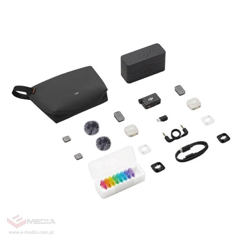 System mikrofonów bezprzewodowych DJI Mic Mini 2S 2TX, 1RX i etui ładujące
