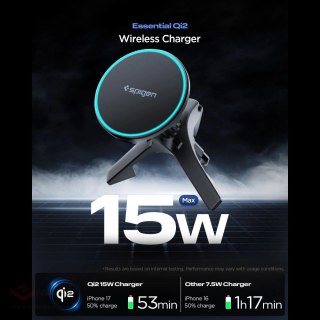 Uchwyt samochodowy do kratki nawiewu Spigen EV15MAQ Essential Qi2 MagSafe - czarny