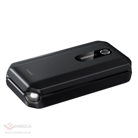 Baseus powerbank Power Starter Jump Starter urządzenie rozruchowe booster 10000mAh 12V (1000A / 500A) + kable krokodylki czarny 
