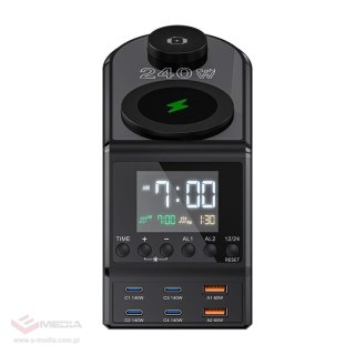 Budzik BLITZWOLF BW-FW10 z ładowarką 240W 2xUSB-A 4xUSB-C