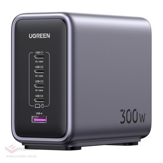 Ładowarka sieciowa UGREEN CD333 Nexode 300W + kabel USB-C (czarny)