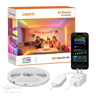Taśma LED Lepro S1 20m Wi-Fi Bluetooth RGBIC