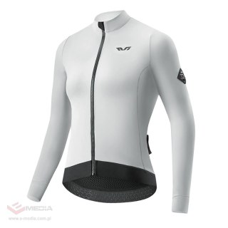Bluza kolarska damska Rockbros YDWT006 TVI ocieplana jesień/zima M - biało-szara
