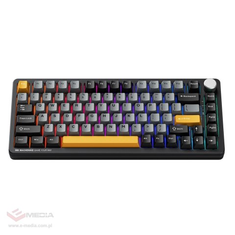 Klawiatura gamingowa Machenike K600-B82W bezprzewodowa mechaniczna podświetlana GR Silver Switch - czarna