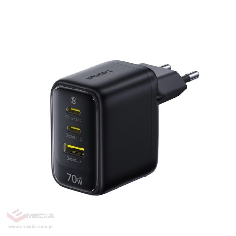 Ładowarka sieciowa Baseus EnerFill FE22 70W 2 x USB-C + USB-A - czarna