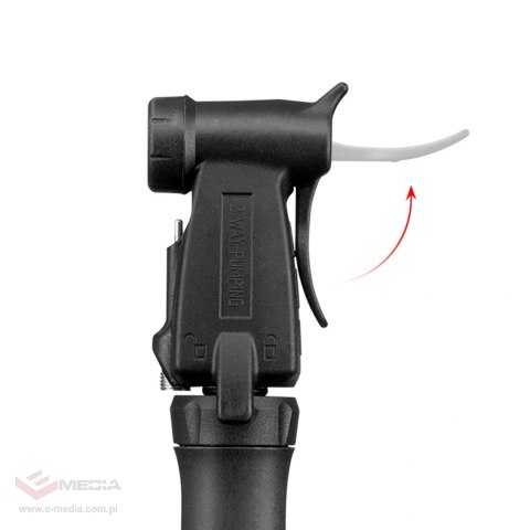 Mini pompka rowerowa ROCKBROS TM-1701P 80 PSI do wentyli Presta i Schrader - czarna