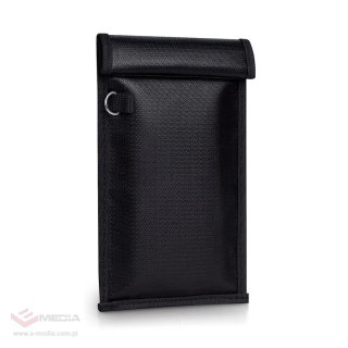 Ognioodporne etui RFID OTN-27 na telefon z blokadą sygnału 27x12.3 cm - czarne