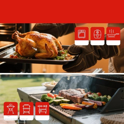 Termometr kuchenny Meatmeet X Pro z aplikacją Bluetooth/WiFi do grilla piekarnika wędzarni - czarny
