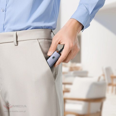 Hub USB-A/USB-C Baseus UltraJoy Series 4xUSB-A 3.0 1xUSB-C 5V - szary