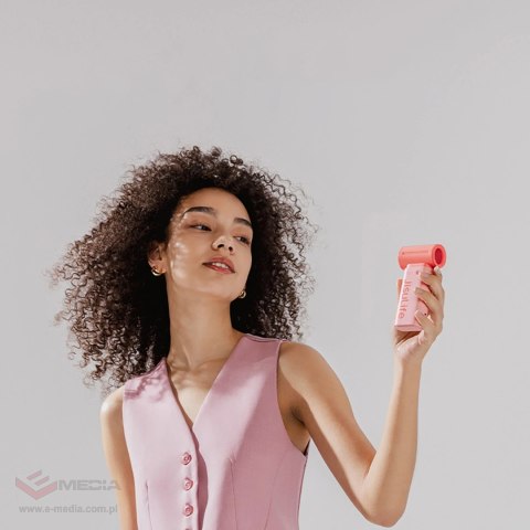 Mini dmuchawa Jisulife Handheld Fan Life9 3600mAh przenośny wiatraczek wentylator USB - różowy