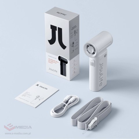 Mini dmuchawa Jisulife Handheld Fan Life9 3600mAh przenośny wiatraczek wentylator USB - szary