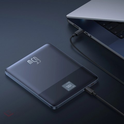 Powerbank Baseus Blade2 12000mAh 65W z wyświetlaczem cyfrowym (z czarnym kablem Baseus Mini White Series USB-C - USB-C 100W (20V