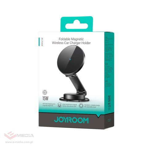 Uchwyt Joyroom JR-ZS408 magnetyczny z ładowarką indukcyjną 15W na kokpit samochodowy - czarny