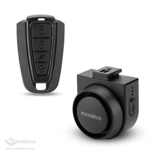 Dzwonek rowerowy Rockbros A2 z alarmem 115 dB z pilotem USB-C - czarny