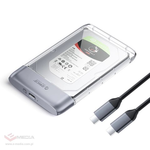 Kieszeń dyskowa Orico TX25C3 2,5" HDD/SSD USB-C 5Gb/s - przezroczysta
