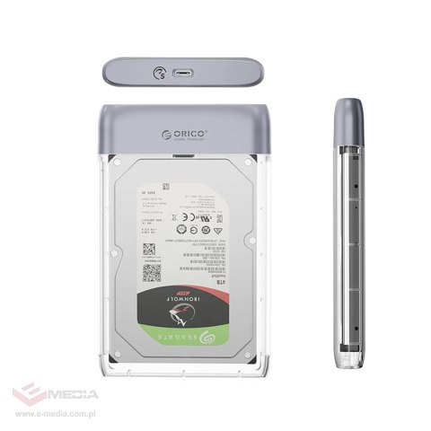 Kieszeń dyskowa Orico TX25C3 2,5" HDD/SSD USB-C 5Gb/s - przezroczysta