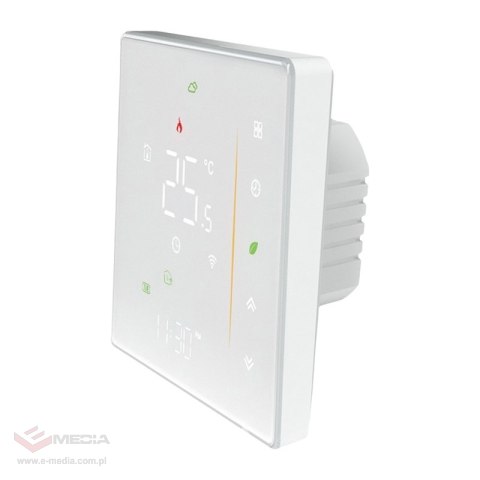 Termostat MOES WHT-006-GB-WH Wi-Fi do ogrzewania elektrycznego (biały)