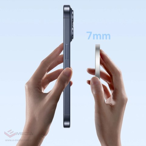 Ładowarka bezprzewodowa Baseus Simple Mini4 Air Qi2 15 W magnetyczna - srebrna