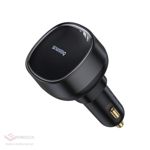 Ładowarka samochodowa Baseus Enjoyment Pro 55W USB-A ze zwijanym kablem Lightning - czarna