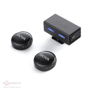 Mikrofony BOYA BOYALINK 3-02 bezprzewodowe 2.4GHz USB-C - czarne