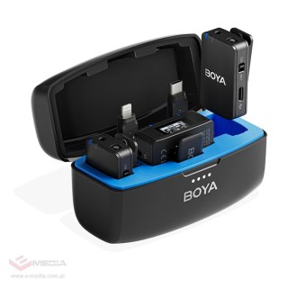 Mikrofony BOYA BOYAMIC 2-02 bezprzewodowe 2.4 GHz USB-C - czarne
