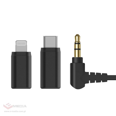 Mikrofony BOYA BOYAMIC 2-02 bezprzewodowe 2.4 GHz USB-C - czarne